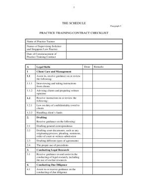 Guidelines For Practice Training Contract 2011 2023 Fill And Sign