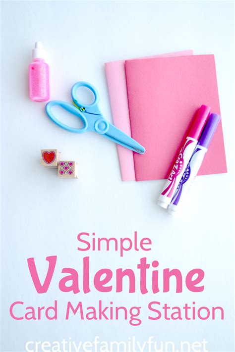 Our creative templates make it quick and easy to create your perfect card. Simple Valentine Card Making Station for Kids - Creative ...