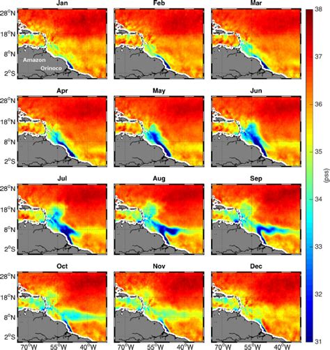 The 20102013 Monthly Mean Smos Sss Maps Download Scientific Diagram