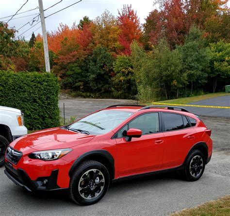 First New Car First Subaru Heres My 2021 Pure Red Crosstrek Cant