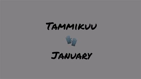 Months In Finnishkuukaudet 🌘🇫🇮 Youtube