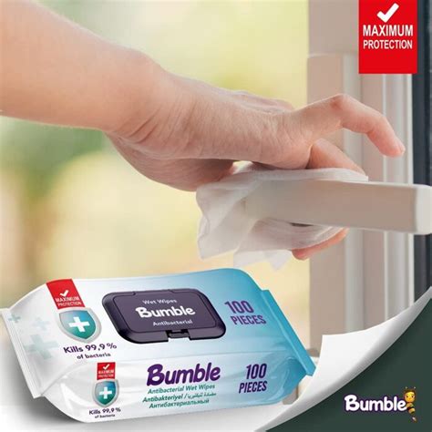 Bumble Antibacterial Wet Wipes Pcs Shopifull