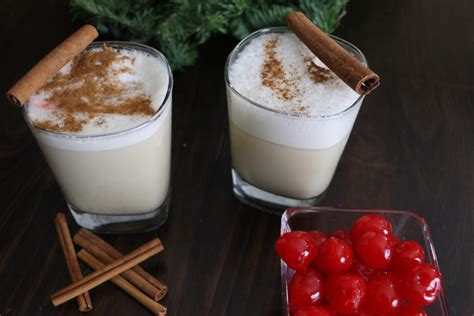 25 christmas cocktails including a gingerbread eggnog cocktail by bourbon and honey. Best Bourbon Holiday Eggnog Cocktail Recipe | Inspire • Travel • Eat