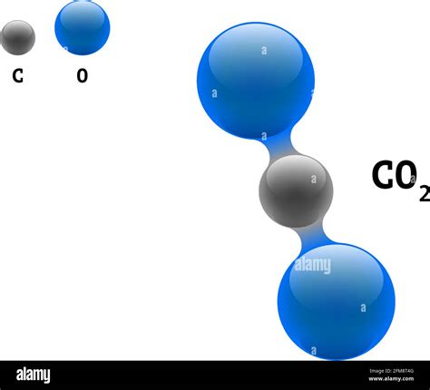 Co2 Molecule Carbon Dioxide 3d Stock Vector Images Alamy
