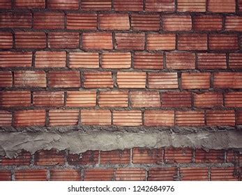 Red Brick Wall Background Nude Surface Stock Photo 1242684976