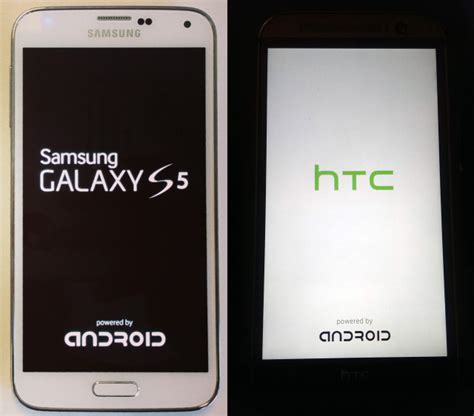 Powered By Android Branding On The Samsung Galaxy S5 And Htc One M8