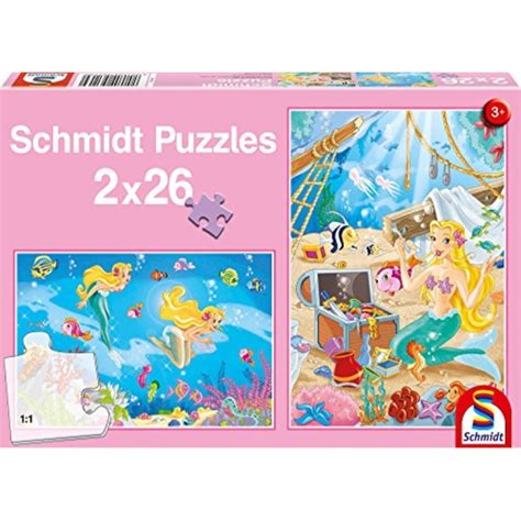 Schmidt Two Little Mermaid Puzzles 26 Piece