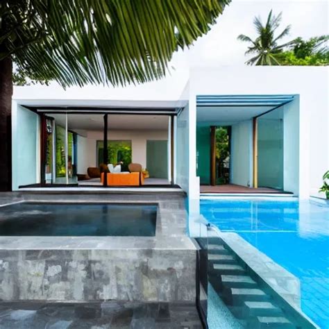 A Modern Tropical Mediterranean Beach Villa With Pool In Bali W