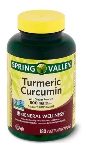 Curcuma Mg Capsulas Veganas Spring Valley Mercadolibre