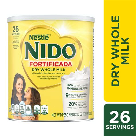 Nido Fortificada Dry Whole Milk Powder 176 Lb Canister