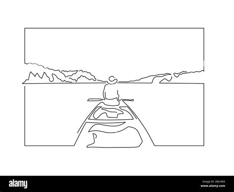 Outdoor Adventure Isolated Line Drawing Vector Illustration Design Outdoor Collection Stock