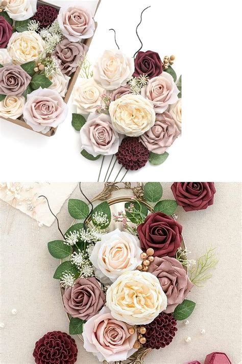 Lings Moment Artificial Flowers And Greenery Combo Box Set For Diy