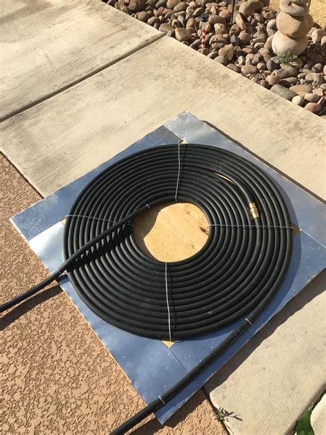 Diy solar pool heater solar pool covers. Solar heater- The more footage of black hose you use the ...