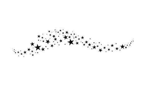 Falling Star Cloud Of Stars Isolated On White Background Vector