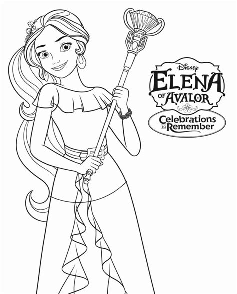 Coloring Page Coloring Page Remarkable Elena Of Avalor Coloring Home