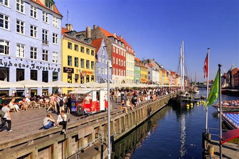 Summer Day In Nyhavn Copenhagen Denmark August 2016 Editorial