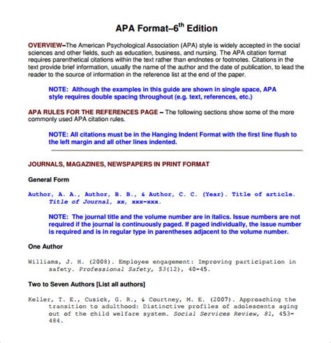 ¨ a set of rules intended to encourage and maintain clear, concise writing. FREE 6+ Sample APA Format Templates in PDF | MS Word