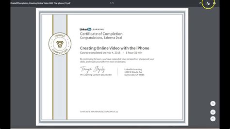 Downloading Linkedin Learning Certificate 2019 Youtube