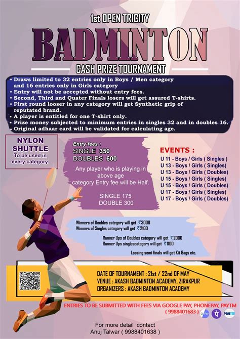 St Open Tricity Badminton Tournament Zirakpur Badmintonpb