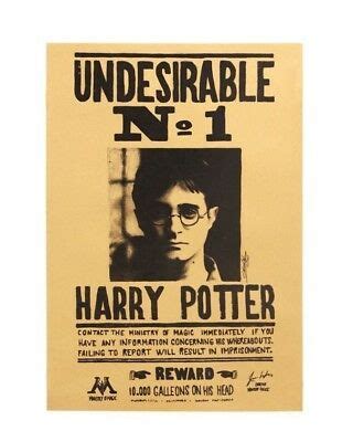 Are there any harry potter fans out there? Harry Potter Undesirable Poster Paper Vintage Wall Sticker ...