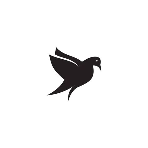 Dove Vector Logo Concept Illustration Falcon Bird Logo Animal Rescue