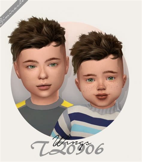 Wings Tz0906 Hair For Kids And Toddlers At Simiracle Sims 4 Updates
