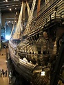 Vasa Museum in Stockholm, Sweden, displays Vasa ship which capsized and ...