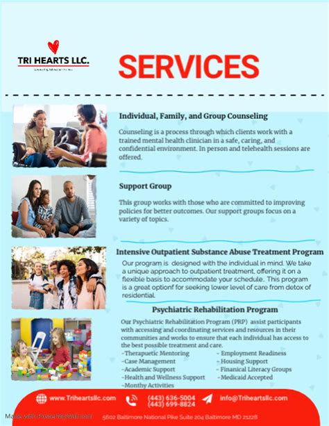 Blue Mental Health Services Flyer Postermywall