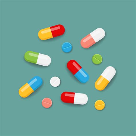 Pills In Colors 523227 Vector Art At Vecteezy