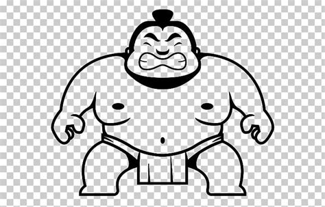 Sumo Wrestling Png Clipart Art Black Black And White Cartoon