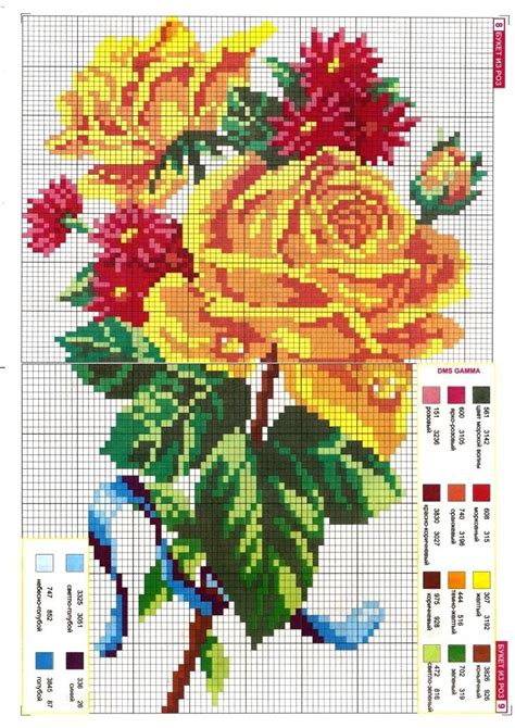 Pin By Nourhan Ghali On Cross Stitch Flowers Bouquets Girlands Etc