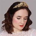 gold vintage style cameo tiara by samantha walden | notonthehighstreet.com