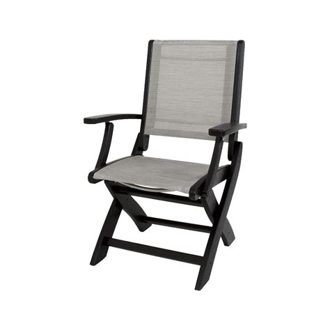 So, before you set out on your next adventure, let lowe's help you find the best camping chairs and beach chairs to ensure you have the best seat wherever you are. POLYWOOD Black/Metallic Sling Coastal Patio Folding Chair ...