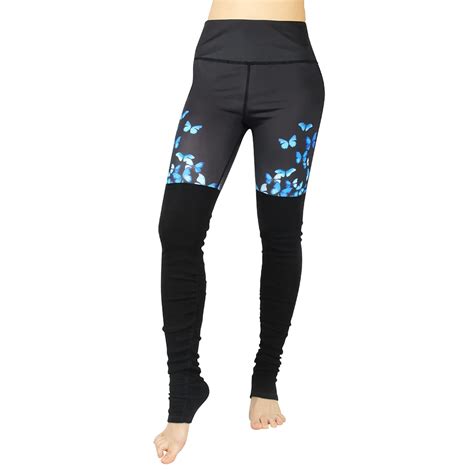 Sexy Women Yoga Pants Butterfly Print Fitness Leggings High Waist Sport