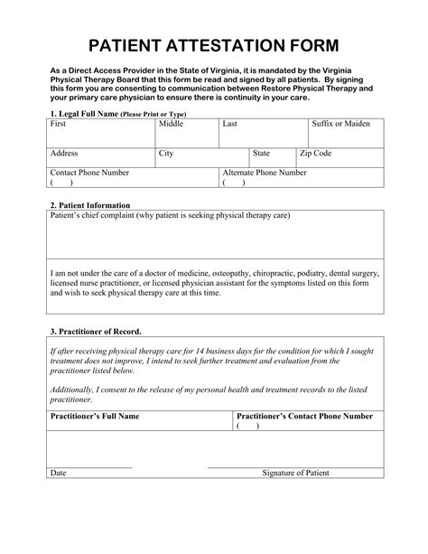 What Is An Attestation Form Free Printable Form