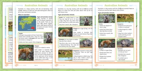 Part Of The Party Australian Animals Differentiated Fact File