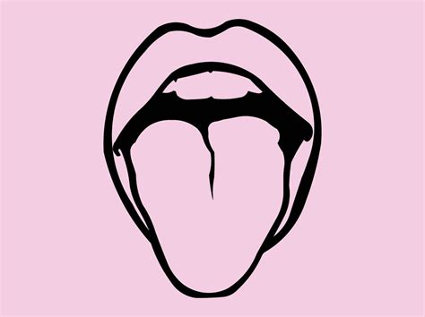 Sticking Tongue Out Pop Art Drawing Open Mouth Drawing Vector Art