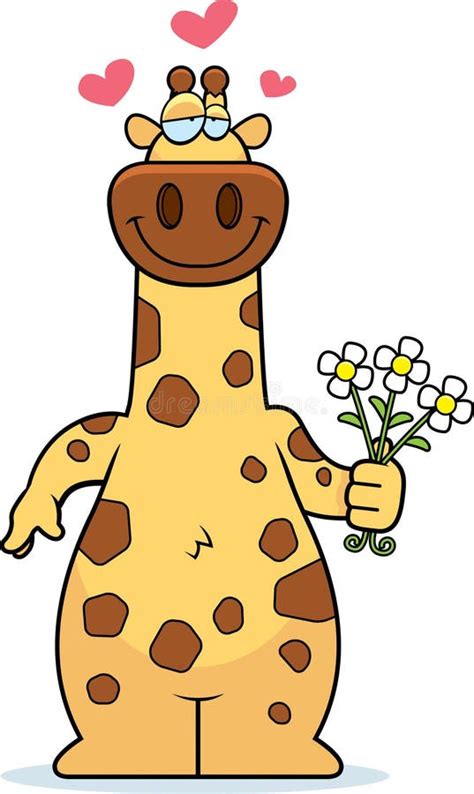 Cartoon Giraffe Flowers Stock Vector Illustration Of Cartoon 47474320