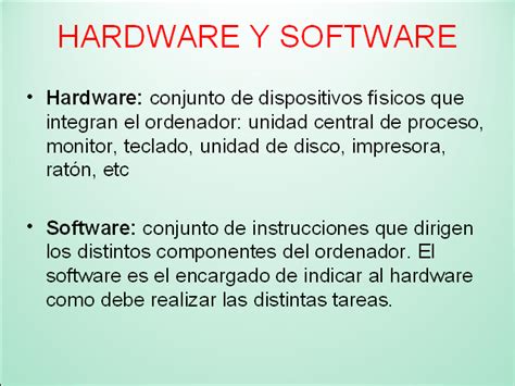 Triazs Cuales Son Los Conceptos De Hardware Y Software