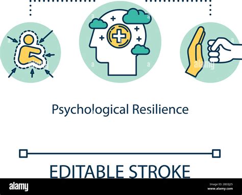 Psychological Resilience Concept Icon Mental Health Idea Thin Line