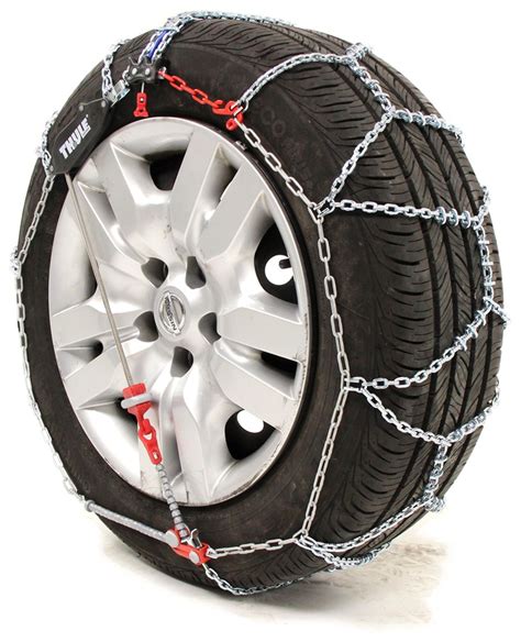 Thule Self Tensioning Snow Tire Chains Diamond Pattern D Link