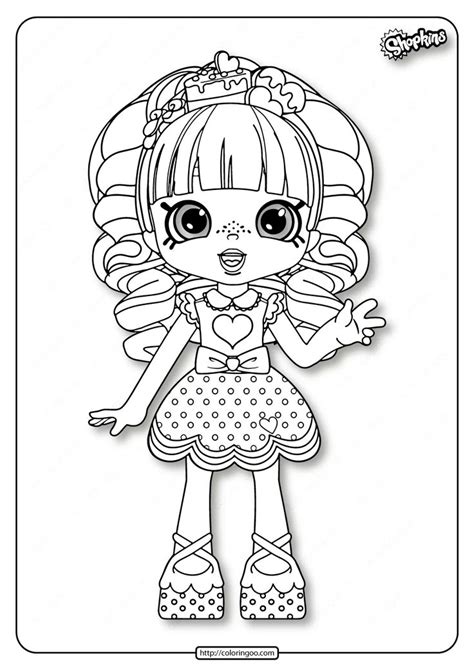 Shopkins Rainbow Kate Coloring Pages Shopkin Coloring Pages Shopkins