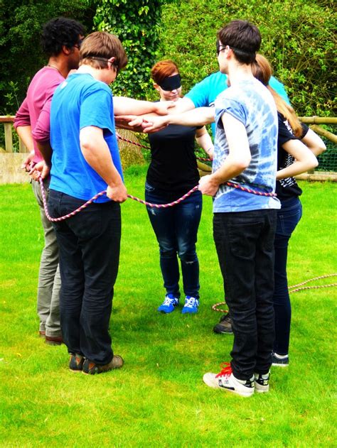 pin by adventure north west on team building and problem solving blind leading the blind team