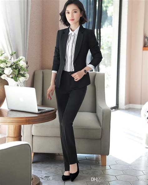 2021 Women Business Blazer Suit Set Slim Fit Professional