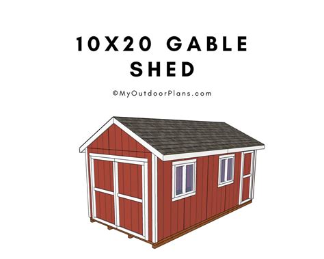 10x20 Garden Shed Plans Etsy