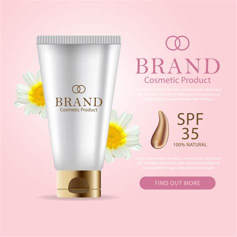 Skin Care Promo Banner With 3d Bottle 962804 Vector Art At Vecteezy