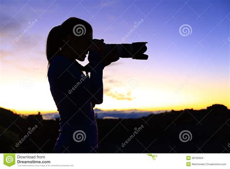 Photographer Taking Pictures With Slr Camera Stock Images Image 38700564