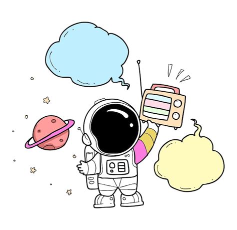 Premium Vector Cute Astronaut Cartoon