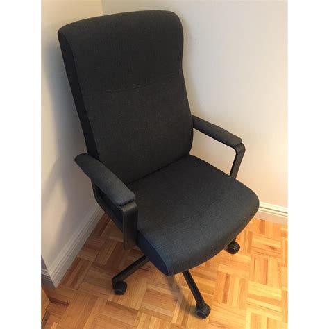Ikea Malkolm Charcoal Grey Office Chair Aptdeco