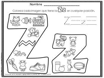 Letra Z Silabas ZA ZE ZI ZO ZU Alphabet Worksheets Prebabe Babe Worksheets Bilingual